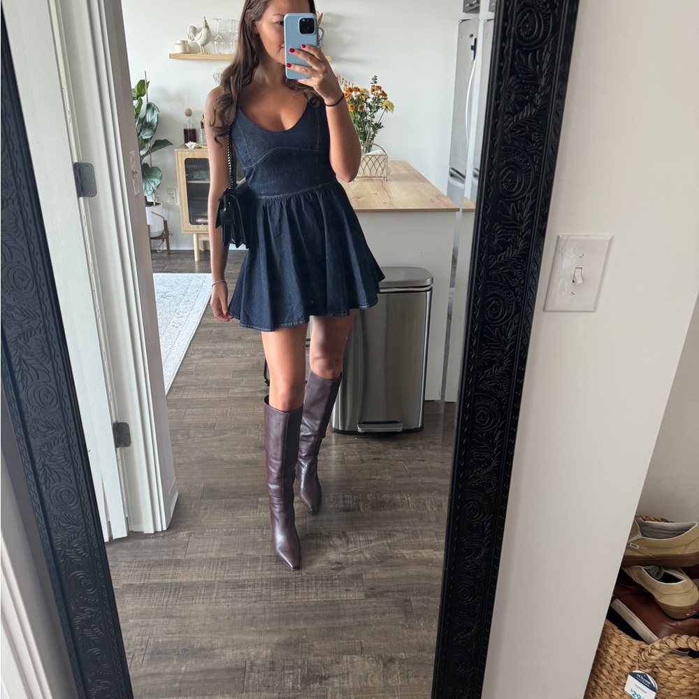 Zara denim mini dress
